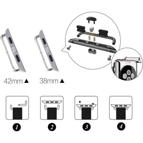 Adapter Watch Connector For Apple Watch Series 6 SE 5 4 3 2 Band 44mm 40mm for Iwatch Band 42mm 38mm Accessories Tool Wholesale