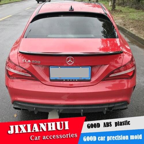 For W117 Roof Spoiler 2015-2018 Mercedes-Benz CLA W117 CLA180 CLA200 Spoiler ABS plastic Material Car Rear Wing Color Spoiler