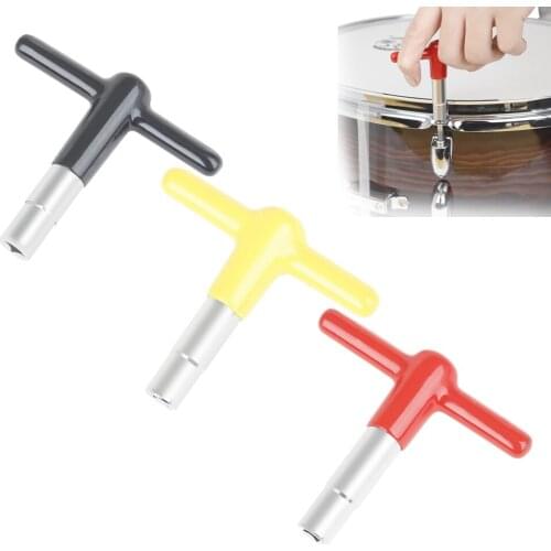 T Shaped Jazz Snare Drum Keys with Non-slip Silicone Cover Quick Remove Wrench Drum Head Tuning
