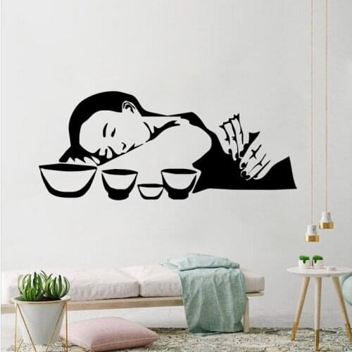 Thai Massage Wall Decal Girls Beauty Salon Vinyl Wall Stickers Spa Interior Rooms Decor Design Fashion Livingroom Relax Art SY88