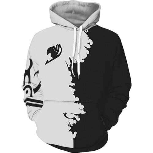 Anime Fairy Tail Hoodie Cosplay Sweatshirt Hood Pullover Unisex Coat Jacket Autumn Winter Clothing