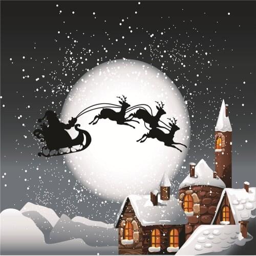 VinylBDS Printing Photography Backdrops Kate Night Snow Christmas Elk For Children Christmas Photography Backdrops
