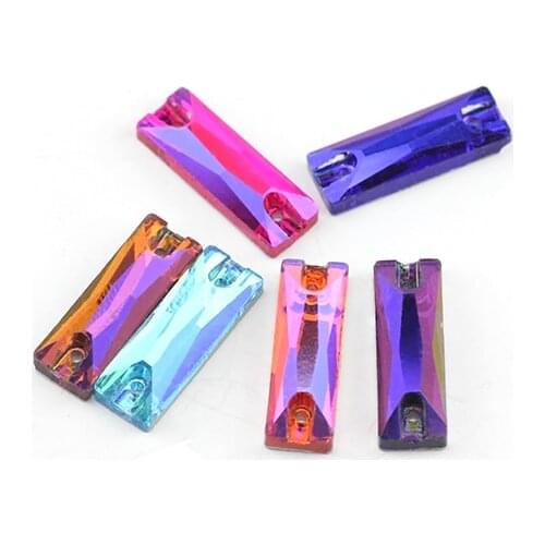 ALL Size ALL Color AB Long Strip Sew on Crystal Rhinestone Flatback for wedding Dress DIY clothes shoes bags accessories