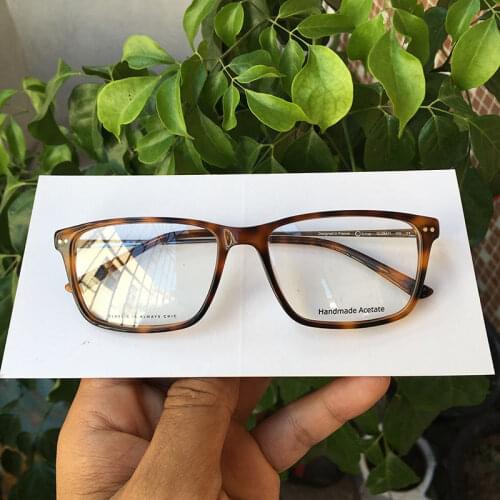 Havana Acetate Prescription Glasses Frames Rectangular Women Myopia/Progressive