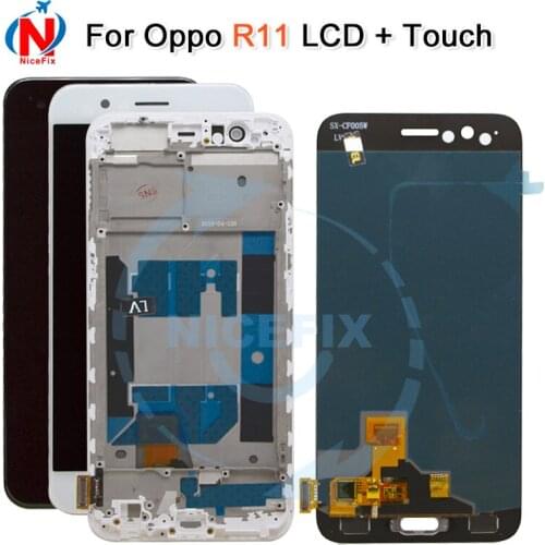 100% Tested 5.5 inch LCD For Oppo R11 LCD with Frame Touch Screen Display Replacement Assembly Free Shipping