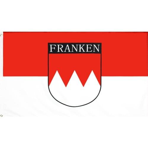 60x90cm/90x150cm Franken Flag 2x3ft/3x5ft Red White Background Banner