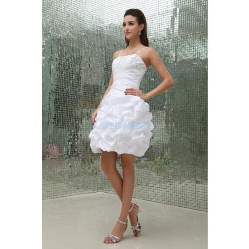 Free shipping 2020 new design vestidos formales handmade brides maid dress white taffeta party sexy real photos Cocktail Dresses