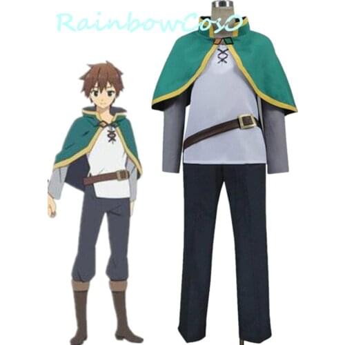 RainbowCos0 Free Ship Cosplay Costume KonoSuba Gods Blessing on This Wonderful World Kazuma Sato Uniform Halloween Christmas