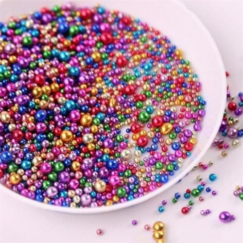 10g/Pack 0.4-3mm Mini Bubble Ball Beads Tiny Glass Bead For Silicone Mold UV Resin Epoxy Filler Resin Filling DIY Nail Art Decor