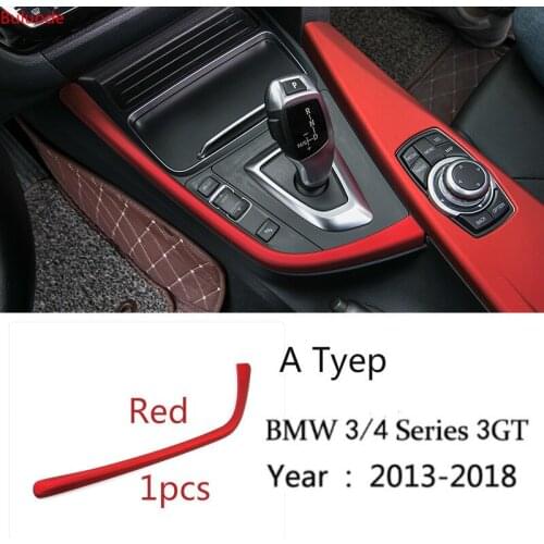 Stainless Steel Gear Decorative Strip Cover Trim for BMW LHD F30 3 Series 3GT 316i 2011 2012 2013 2014 2015 2016 Red Blue Silver
