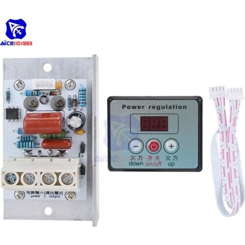 Diymore AC 220V 80A Power Regulation 10000W SCR Digit Electronic Voltage Regulator Speed Control Dimmer Thermostat On/Off Switch