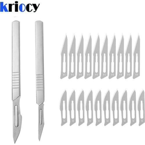 Carbon Steel Surgical Scalpel Blades + Handle Scalpel DIY Cutting Tool PCB Repair Animal Surgical Knife Dropshiping