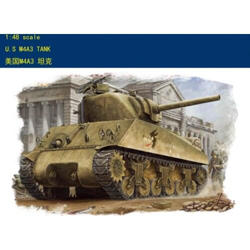 Trumpeter 84803 1/48 Scale American M4A3 Medium Tank Plastic Model Armor Kit Car TH06118-SMT6