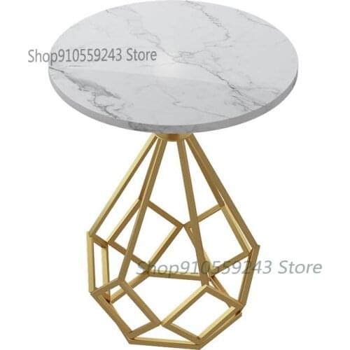 Customized Nordic Marble Coffee Table Living Room Sofa Side A Few Corners Simple Light Luxury Creative Small Round Table Bedside