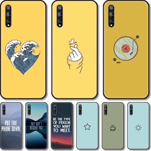 Personality custom Phone Case For Huawei Y 5 6 7 8 9 A P S Pro 2020 2019 Black Shell Cover