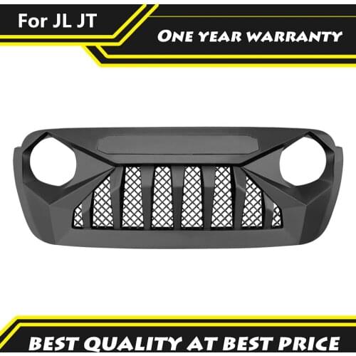 JL Grille Gladiator Style Fit For Wrangler Grille Mesh Grille Compatible for 2018 2019 2020 2021 Jeep Wrangler JL & Gladiator JT
