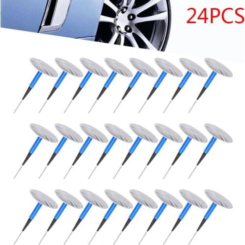 MAYITR 24pcs/set Professional 6mm Tyre Puncture Repair Wired Plug Patch Universal Car Mushroom Tires Repair Kit