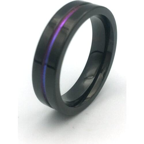 Fashion Couple Rainbow Titanium Mens and Cute Ladys Ring Suit Wedding Bands Love Gift