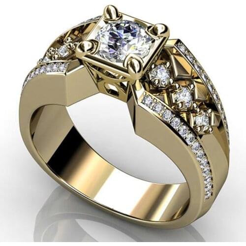 14K Gold Ring for men Natural 2 Carat Diamond with Diamond Jewelry Anillos De Bizuteria Anillos Mujer Gemstone Rings Box