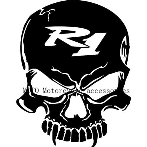 Motorcycle tank Skull Decal Sticker Shell Decals For YAMAHA YZF1000 R1 Black/Silver/Red/Yellow/Blue/White Color