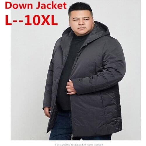 10XL 9XL 8XL 6XL brand winter thick winter long hoodies down jacket coat men hoodies parka coat male warm parka coat down jacket