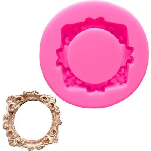 Retro art Frame Cookies Pastry Fondant Mold picture frame silicone Chocolate Mold Cake decorating tools Kitchen Baking