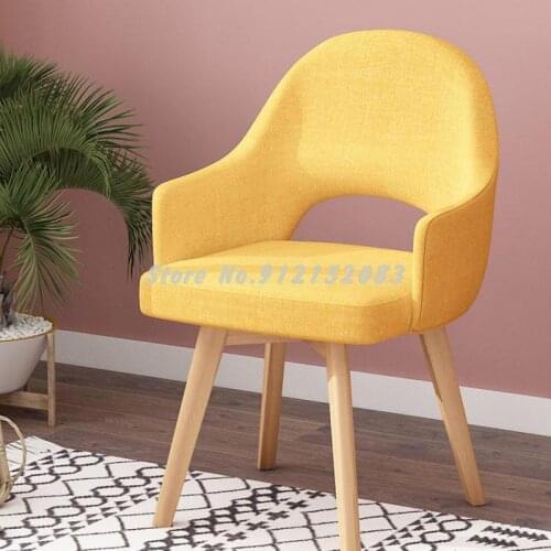 Nordic dining chair home bedroom mahjong dining table chair stool backrest modern minimalist single desk computer makeup