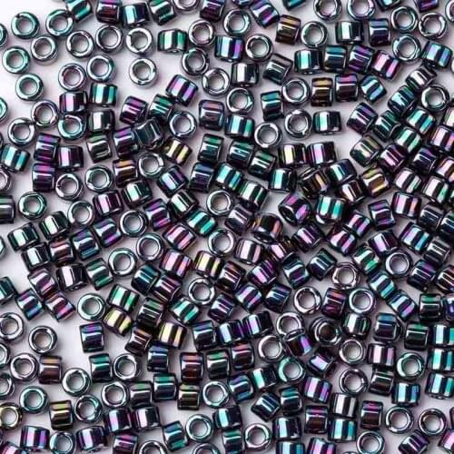 Taidian DB1001 Metallic Purple Green Gold Iris 11/0 Miyuki Delica Seedbeads For Powwow Beadwork 5grams/lot 1.6x1.3mm