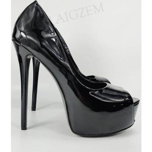 DOBANER Women Platform Pumps Party Office Ladies Peep Toe High Heels Sandals Shoes Woman Unisex Cospaly Plus Size 43 45 48 50 52