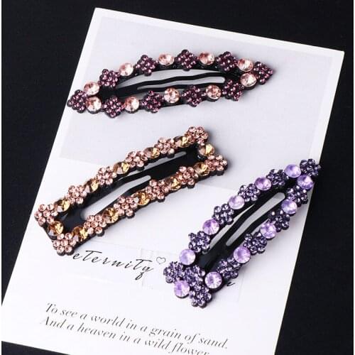 High Grade Crystal Gemstone Hairpins Women Girls Hair Clips Barrettes Accessories Ornaments Hairclip Headdress
