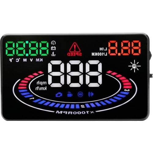 XYCING E300 5.5 inch OBD II EUOBD Car HUD Heads Up Display Speedometer Windscreen Projector Auto Driving Alarm KM/H MPH Display