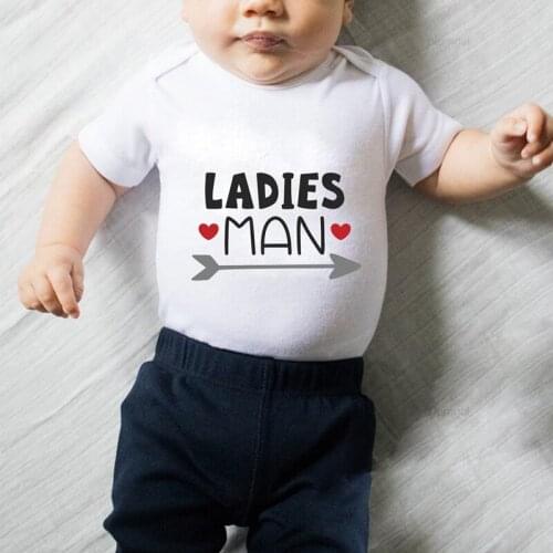 Ladies Man Printed Disfrases Para Bebes Toddler Girl Winter Clothes Kids Outfits Clothing Baby Onesie One Piece Jumpsuit