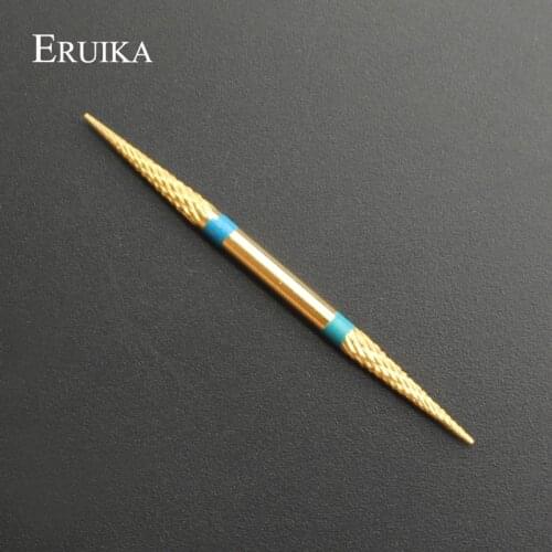 ERUIKA 1pc Carbide Nail Drill Bit Two Head Milling Cutter Burr 3/32'' Apparatus for Manicure Nail Art Accessory Nail File