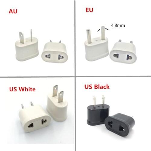 10pcs EU Euro KR Plug Adapter Converter China American Australia To European Travel Adapter Electrical Plug Socket