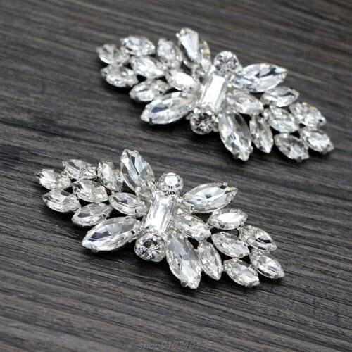2pcs Shoe Clip Wedding Shoes High Heel Women Bride Decoration Rhinestone Shiny Decorative Clips Charm Buckle N09 20 Dropshipping