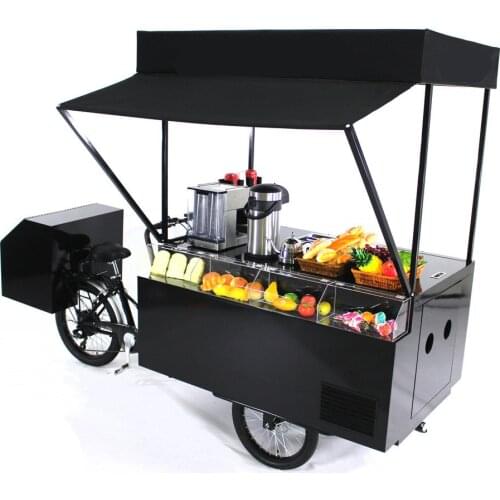 2021 Europe Adult Tricycle Mobile Electric Cargo Bike Food Bike for Sell Coffee Hot Dogs Ice Cream Flowers Fruit Snacks Drink