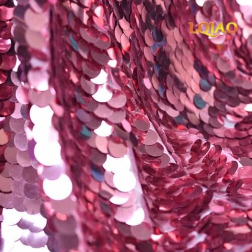 2019 New Arrival Large Disc 18mm Paillette Sequin Fabric Gold/ Silver Thick Round Sequins Flat Sequin Lace Fabrics diy Sewing