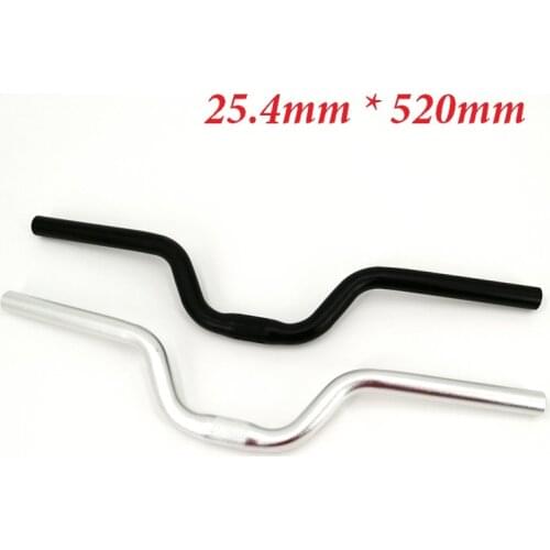 412 Folding Bike Aluminum Alloy Handlebar Fixed Gear Bike 25.4mm 520mm Swallow-shaped Handlebar Folding Bicycle Part