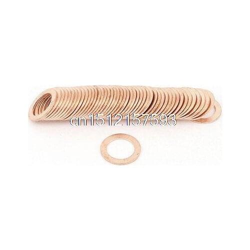 50Pcs Tattoo Machine Copper Crush Washer Flat Ring 12mmx18mmx1mm