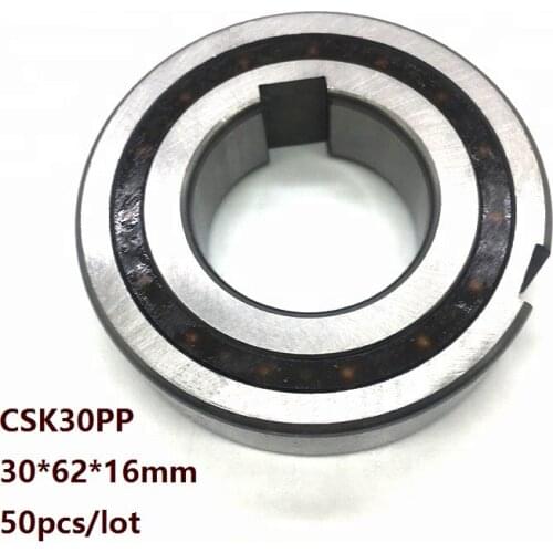 50pcs/lot CSK30PP 30mm 30×62×16mm One Way Clutch Bearing With dual keyway High Quality Sprag Freewheel Backstop Bearing