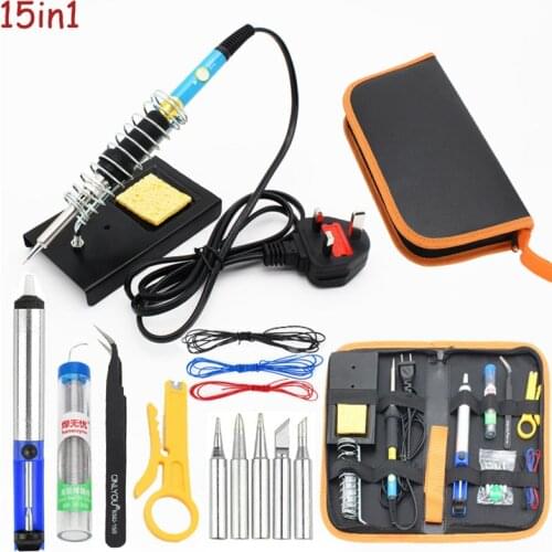 60W/110V Soldering Set Constant Temperature Soldering Iron Heated Ceramic Heater Electric Iron Regulatory Electric Iron Set Kit