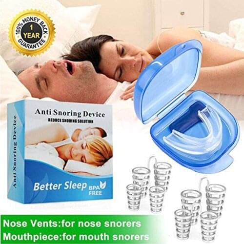 8pcs Anti Snoring Device Better Sleep Reduce Snoring Solution Health Care 4 Sizes Net Tube Style Stop Snoring For nose vents