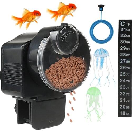 Aquarium Tank Automatic Fish Feeder Fish Tank Electronic Food Feeding Device Auto Household Fish Food Dispensing Tool