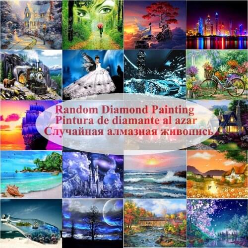 60x80CM animal diamond painting 5D round rhinestone embroidery landscape beauty complete mosaic design home decoration gift