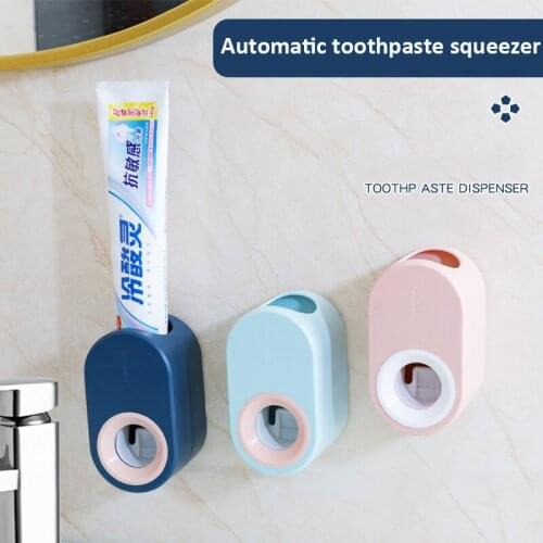 Adhesive Automatic toothpaste dispenser Wall mounted toothpaste squeezer Tooth paste rack Bathroom Accessories toothbrush rack