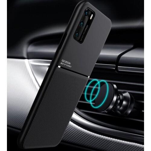 Leather texture car magnetic holder case For xiaomi mi11 mi11pro mi 11 lite 11i 11lite light silicone frame shockproof coque