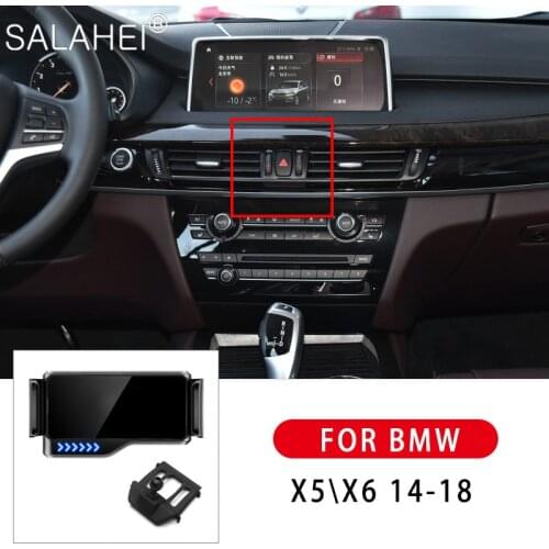 Car Mobile Phone Holder For BMW X5 X6 2014 2015 2016 2017 2018 GPS Navigation Automatic Adjustment Support Bracket Auto Styling