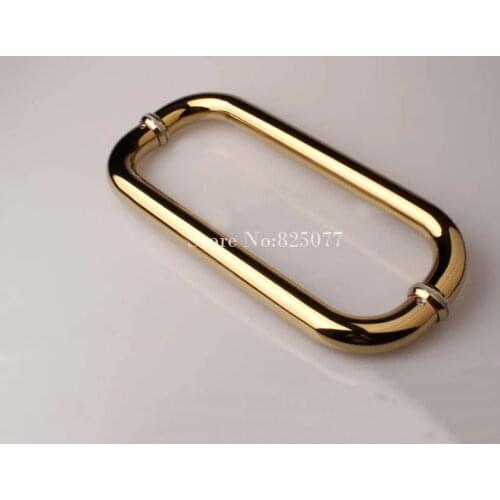 Free Shipping frameless shower door titanium handle O shape 304 stainless steel handle length 425mm HM151
