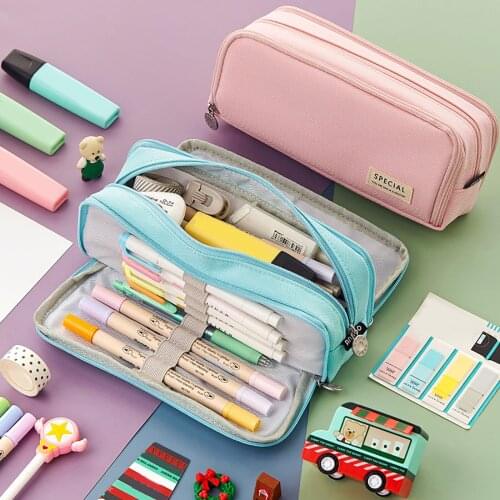Large Capacity Pencil Case Kawaii Pencilcase School Pen Case Supplies Pencil Bag School Box Pencils Pouch Stationery