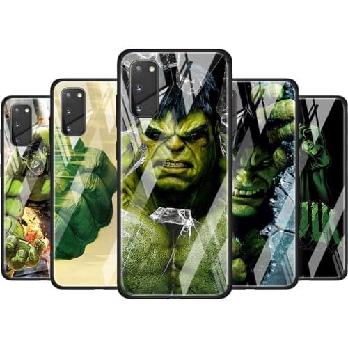 Marvel Hulk Avengers Tempered Glass Cover For Samsung Galaxy S20 S10 S9 S8 S10E FE Ultra Plus Lite 5G Phone Case
